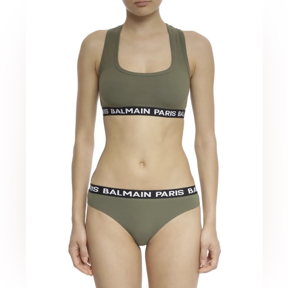 Balmain***Khaki Green Sportsbra + Underwear SET***Small $480